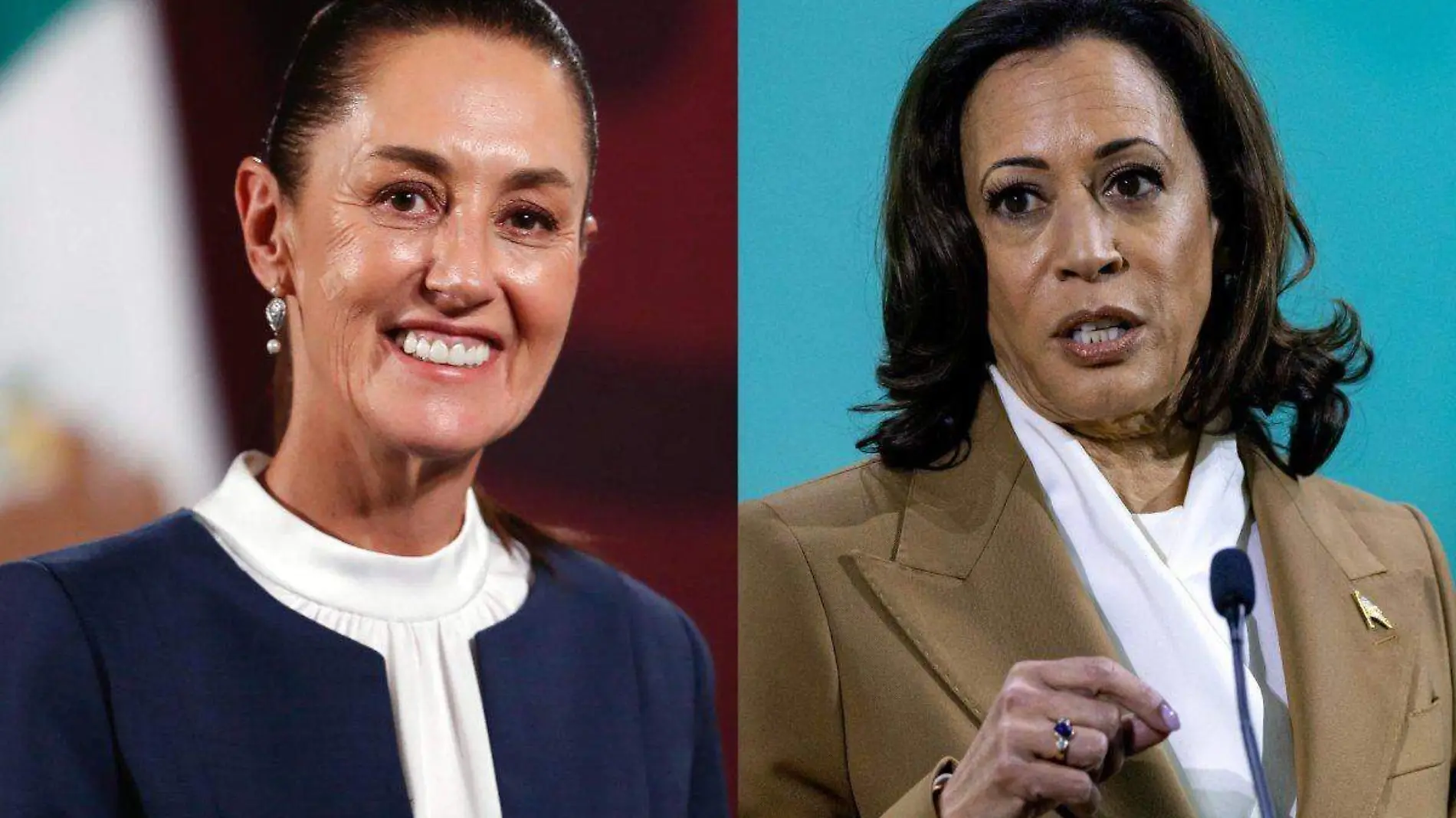 Claudia Sheinbaum y Kamala Harris